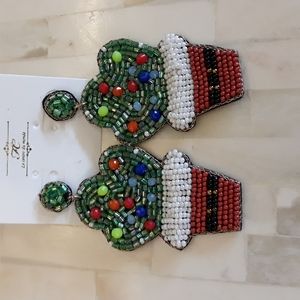 Christmas Cactus Plant Earrings